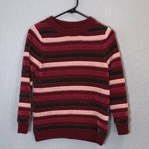 ModCloth Women's Medium Stripe Long Sleeve Crew Neck Knit Sweater